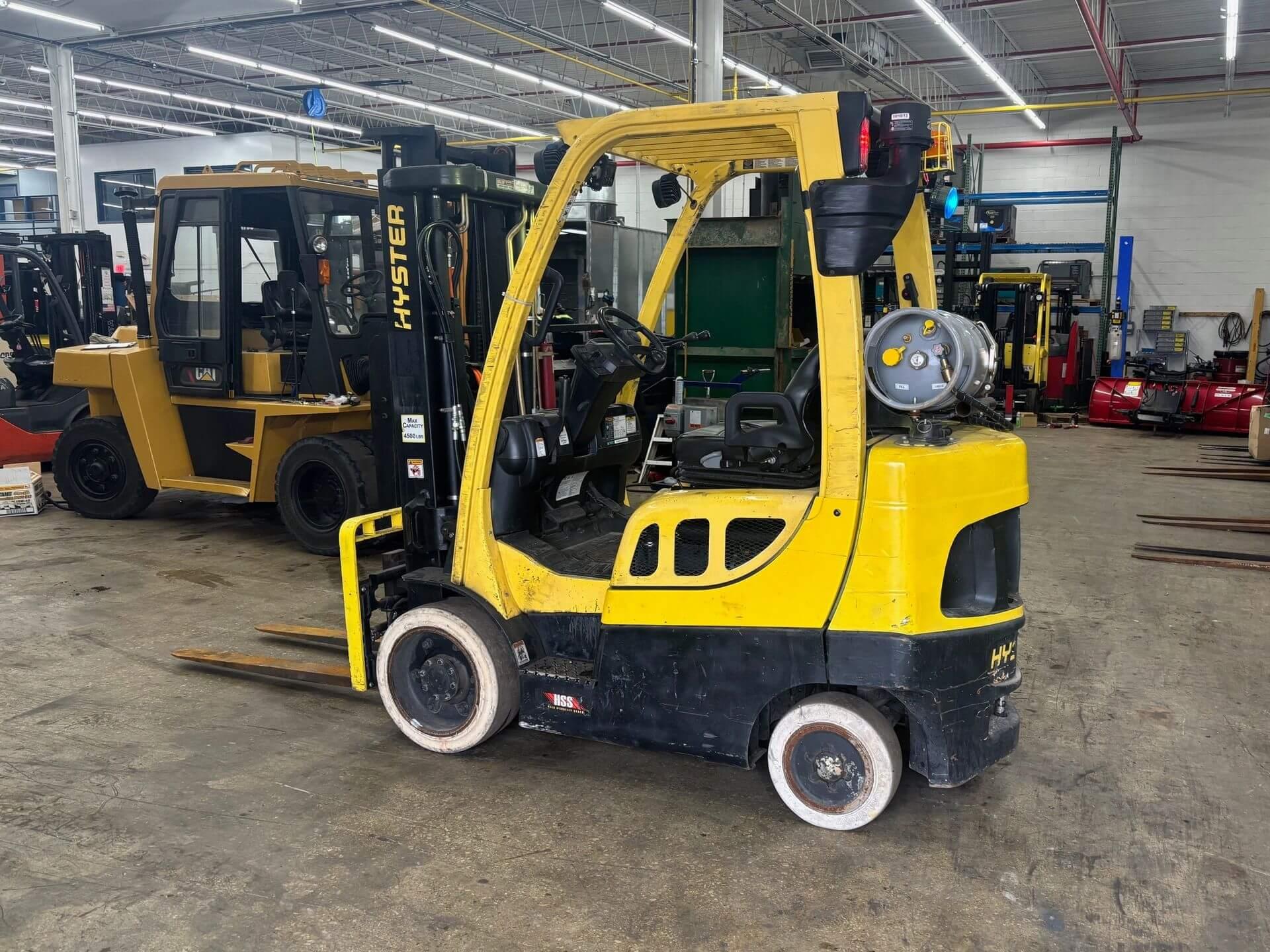 Hyster Propane Forklift in Warehouse Maintenance Area