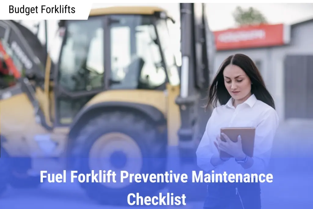 Forklift maintenance checklist with operator